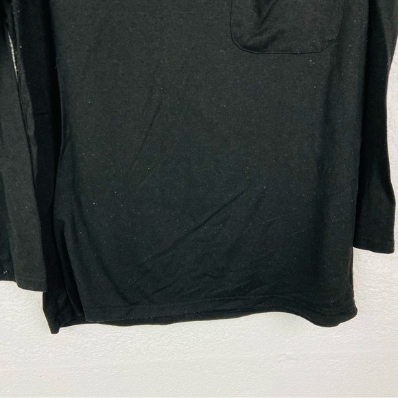 Unbranded Black V-Neck Long Sleeve pocket Top size large - Picture 9 of 12
